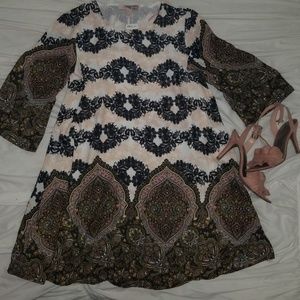 Detail print dress